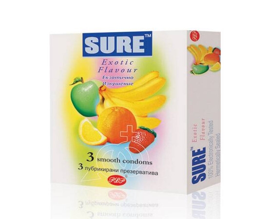 Sure Exotic Flavor dot embossed condoms reviews and discounts sex shop