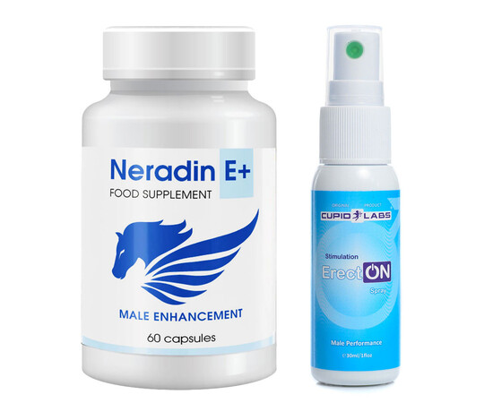 Neradin + Vitamina E capsule per l'erezione 60 pezzi + ErectON Spray - Potente spray per l'erezione per prestazioni sessuali eccezionali prezzo